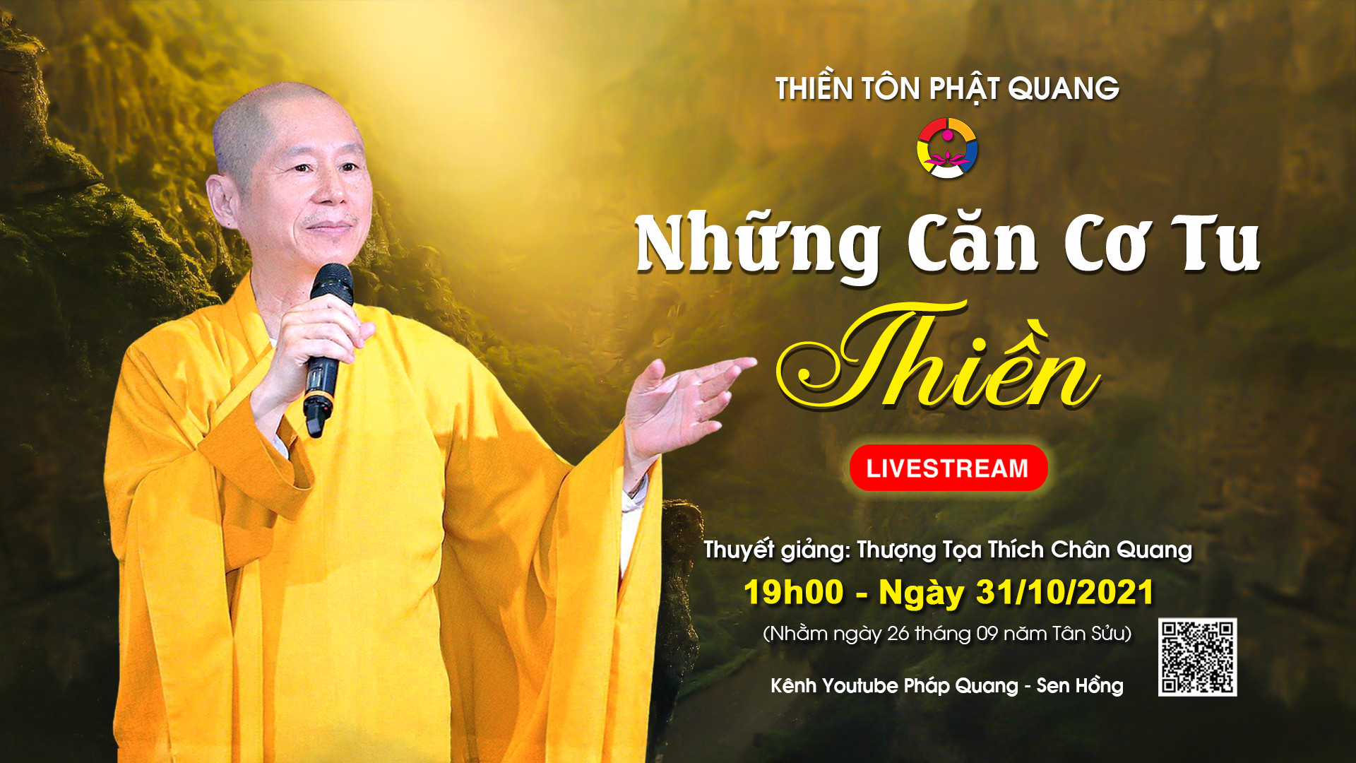 Thông báo thuyết giảng online Chủ nhật 31/10/2021 (26/9 AL)