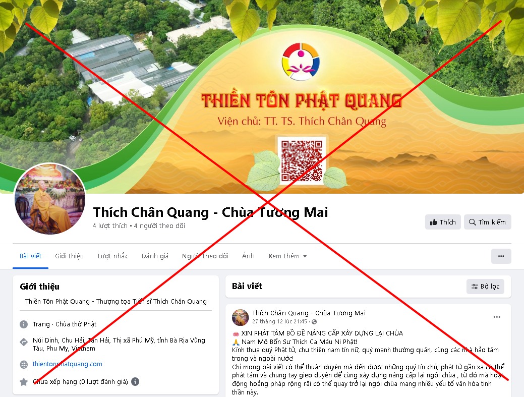 Cảnh báo: Trang Facebook giả mạo